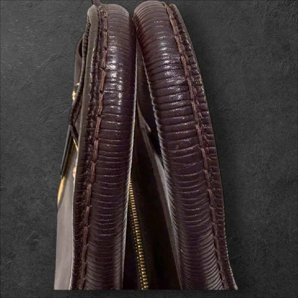 Henri Bendel West 57th Large Satchel in Eggplant Epi Leather - Picture 13 of 17